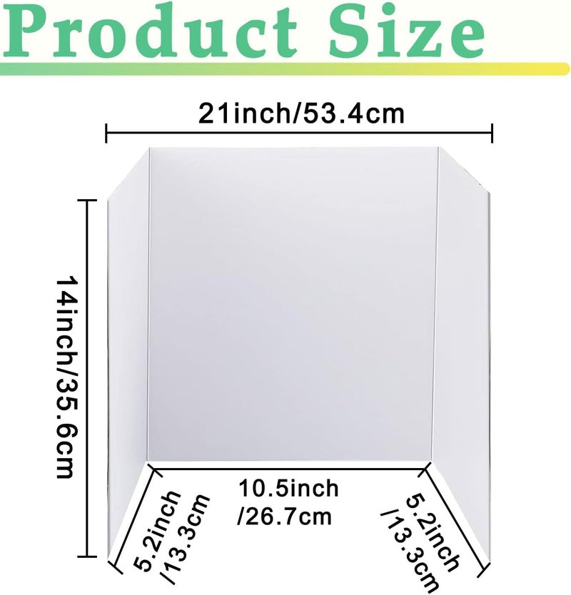 LonlyEagle 3 pcs Small White Tri-Fold Display Boards, 21 x 14 Inches Corrugated Trifold Poster Boards for School Projects, Science Fairs, Business Presentations and Exhibitions - Image 2